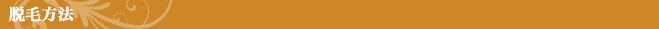 脱毛方法